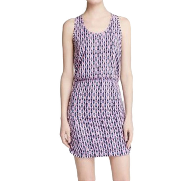 SOFT Joie Gray Bond Lattice Print Dress - Picture 1 of 6